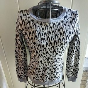 Diane Von Furstenberg Sweater with Cheetah Print